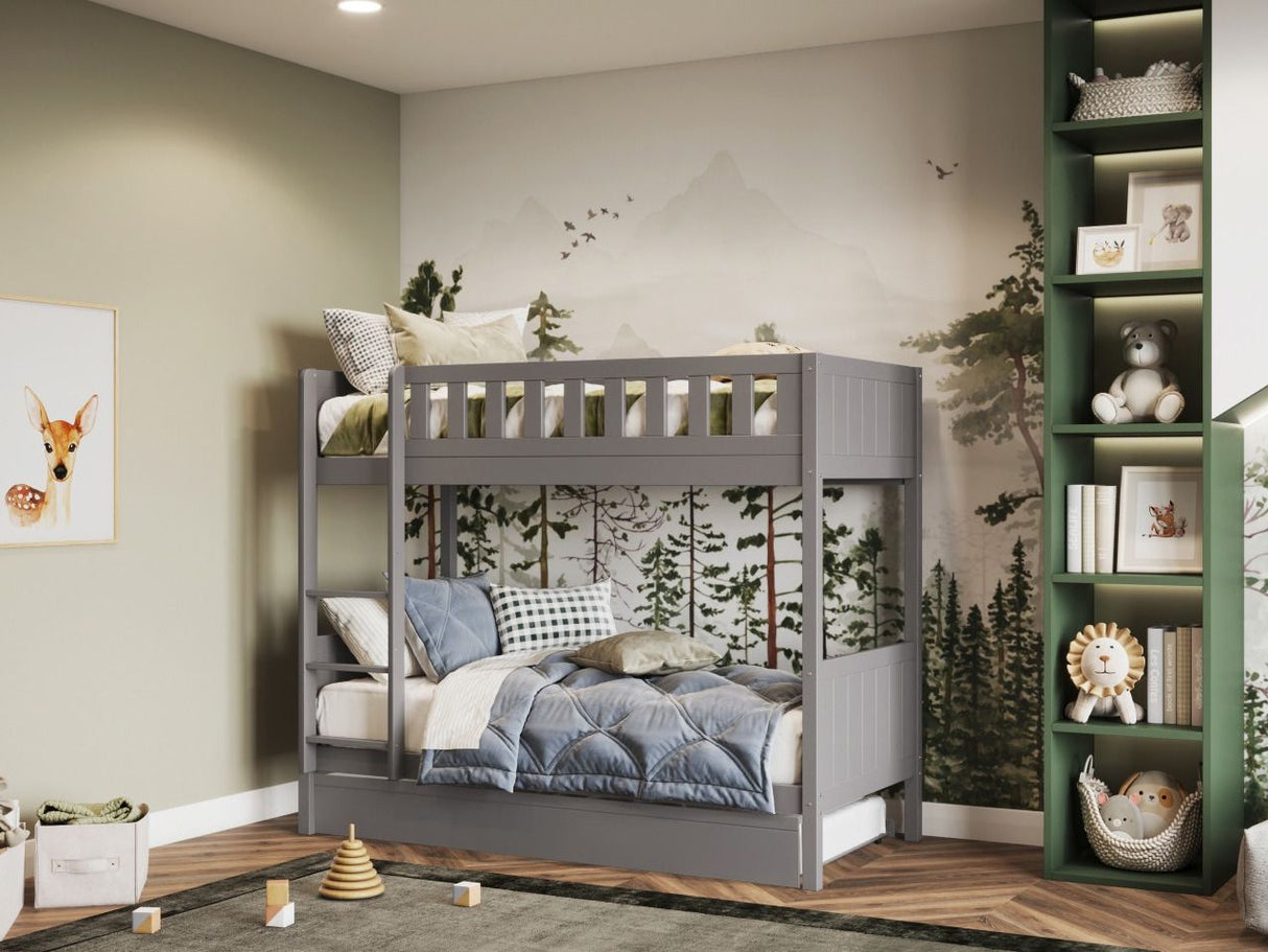 Flair Bea Shorty Wooden Bunk Bed Grey
