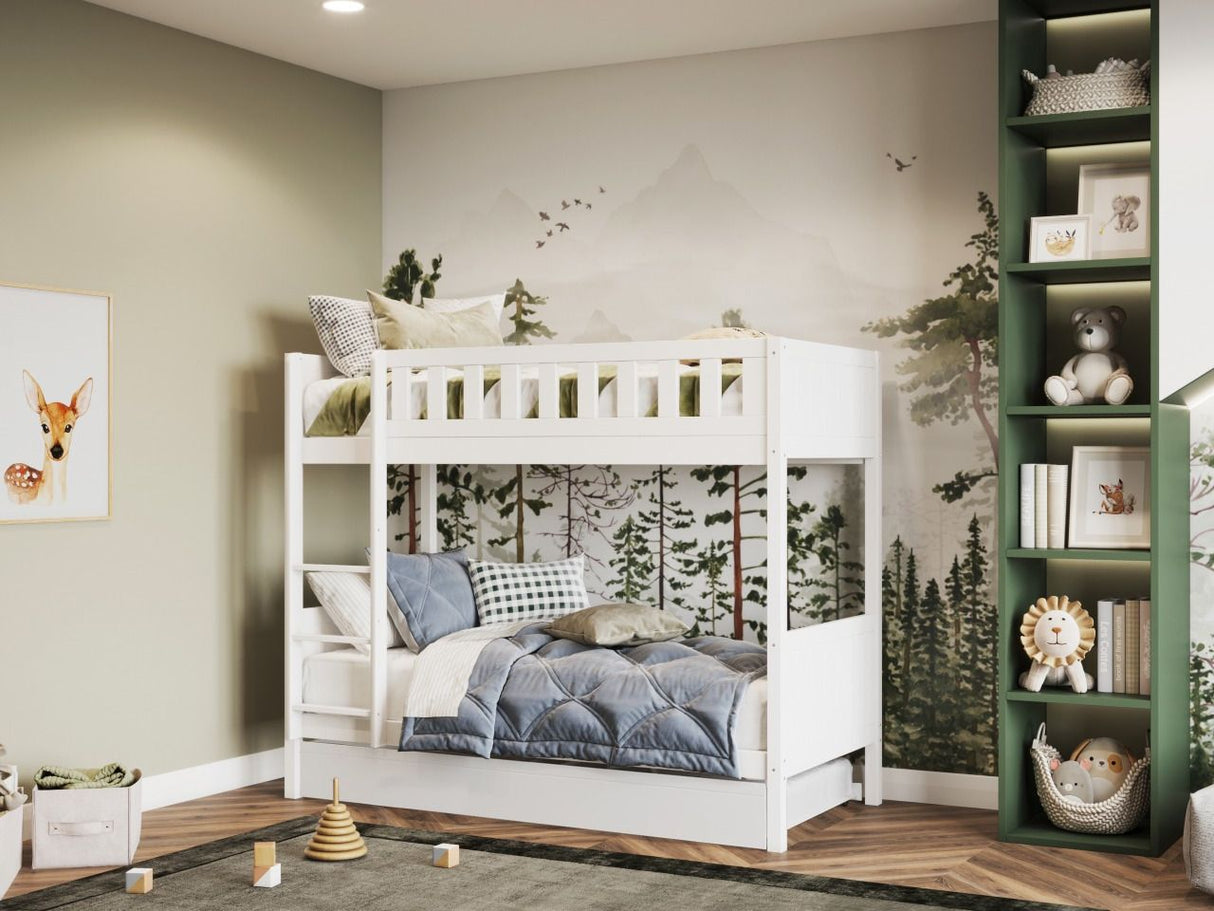 Flair Bea Shorty Wooden Bunk Bed White