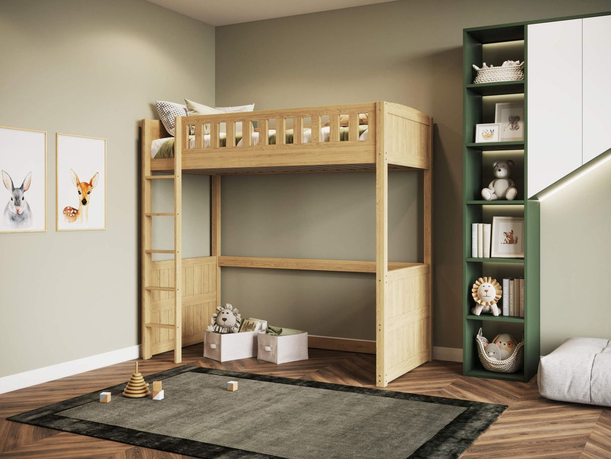 Flair Bea Wooden High Sleeper-Oak
