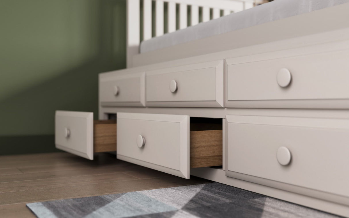 Flair Montana Captain's Bed with Drawers & Trundle White