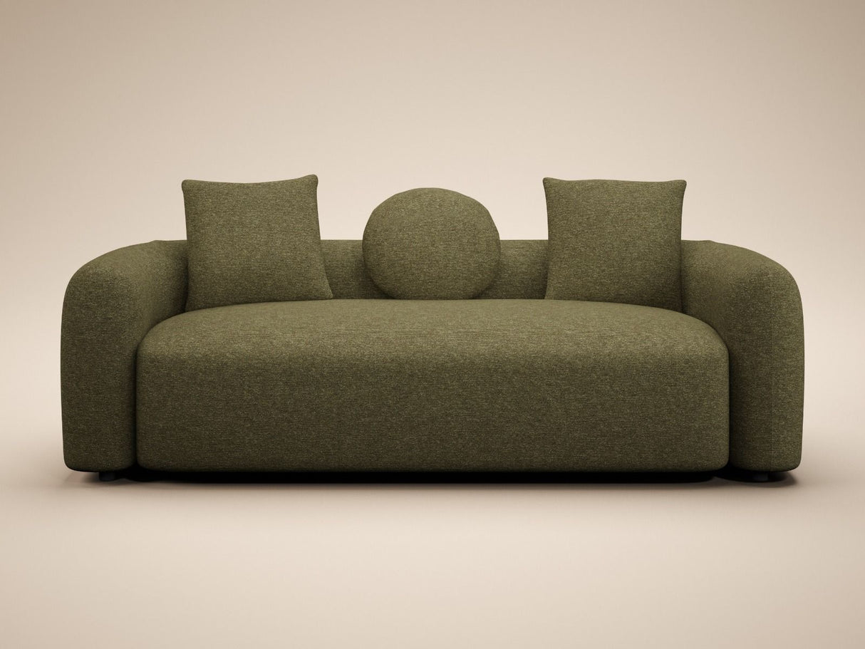 SOLACE+CO Cami 3 Seater Sofa Green Chenille
