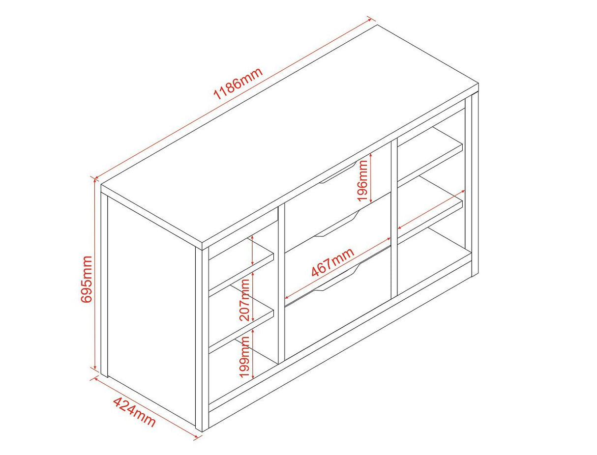 Flair Charlie Drawer Unit Grey