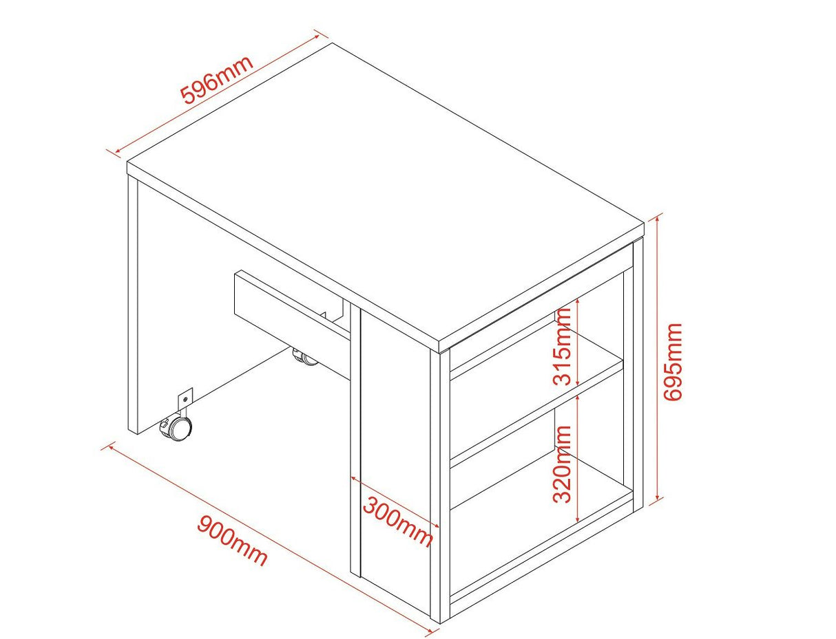Flair Charlie Pull Out Desk White