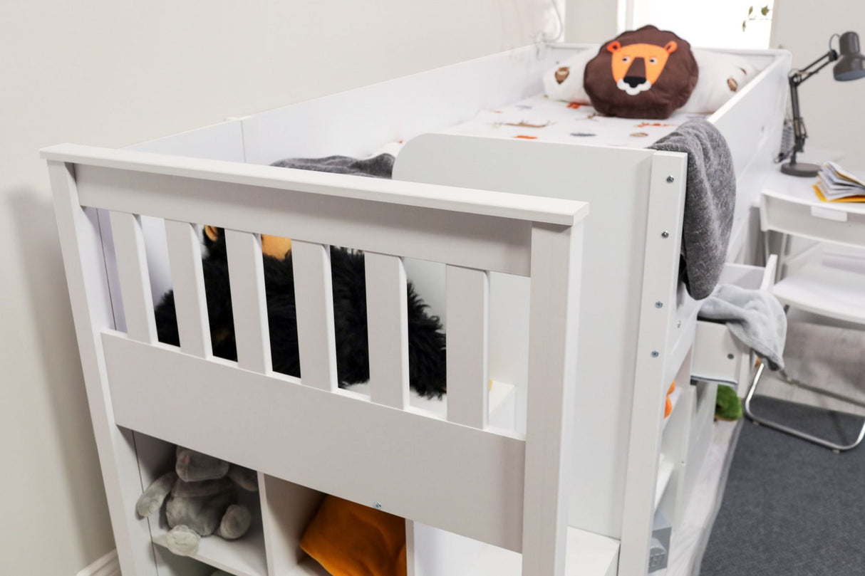 Flair Charlie Staircase Mid Sleeper Storage Set White