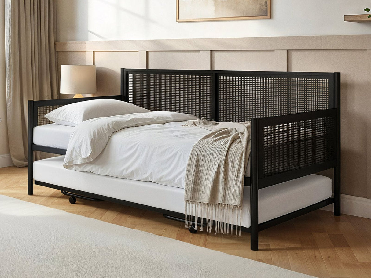 Flair Clay Metal Daybed with Trundle Black