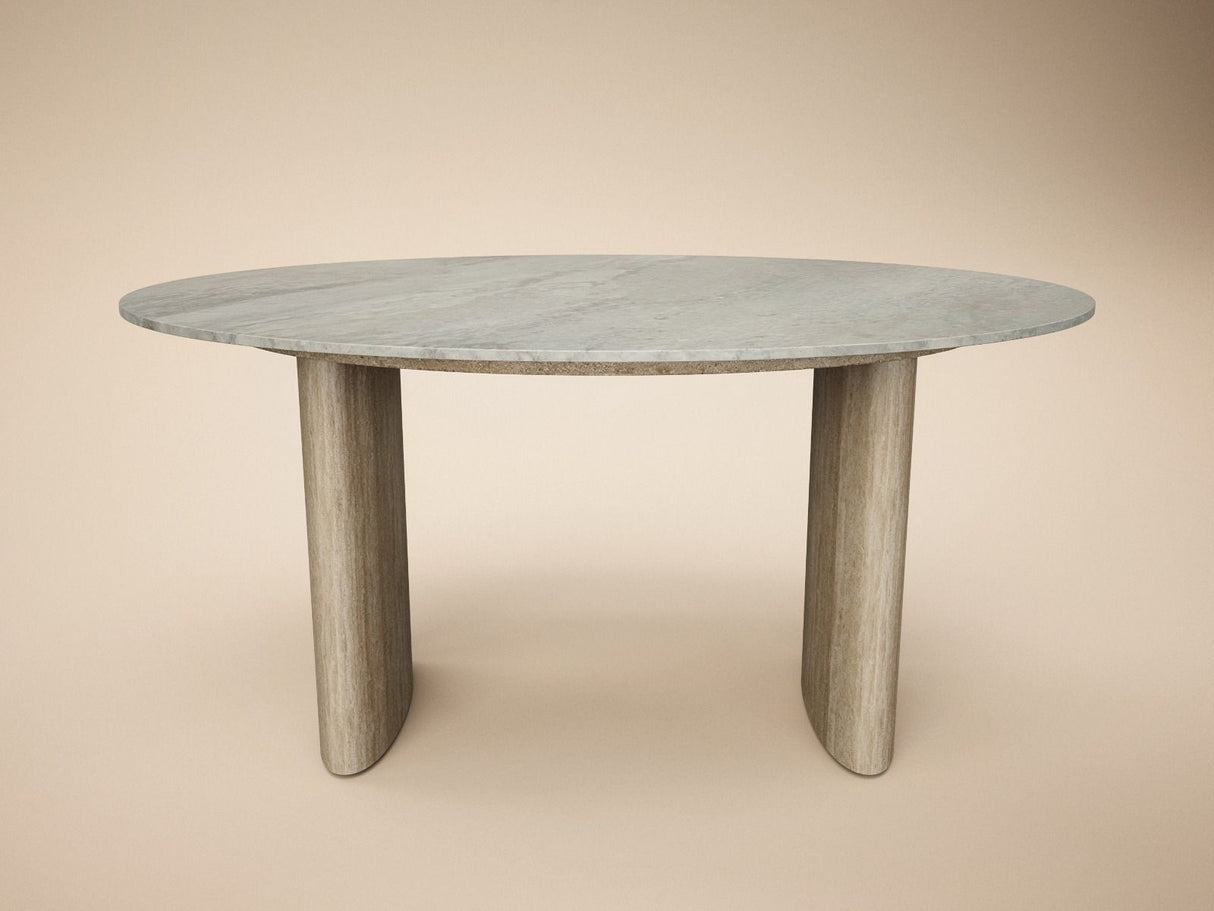 SOLACE+CO Elin Sintered Stone Effect Oval Coffee Table