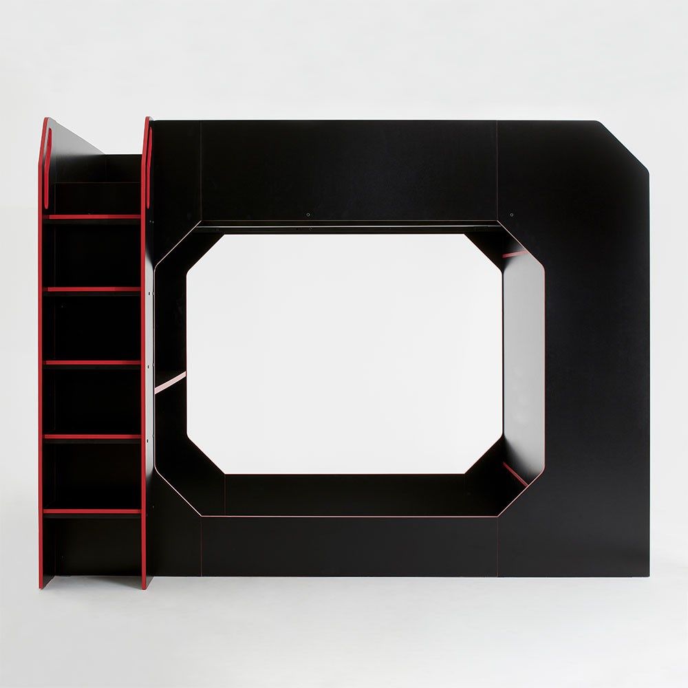 Recoil Boss Pod Small Double Gaming High Sleeper with Storage Black & Red