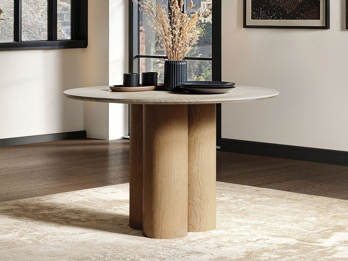 SOLACE+CO Deko Sintered Stone Dining Table-Oak