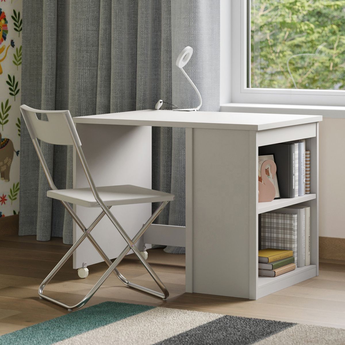 Flair Charlie Pull Out Desk White