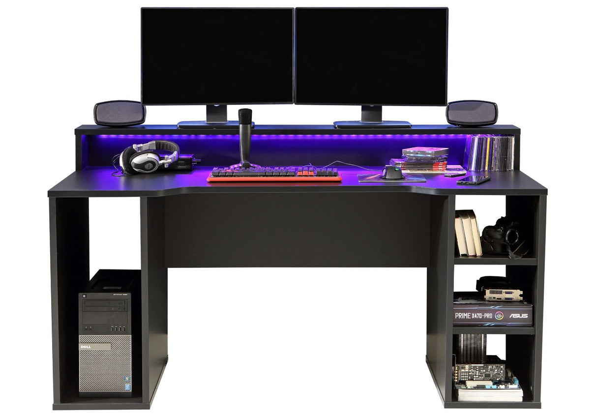 Flair Power X Gaming Desk with RGB LED Black