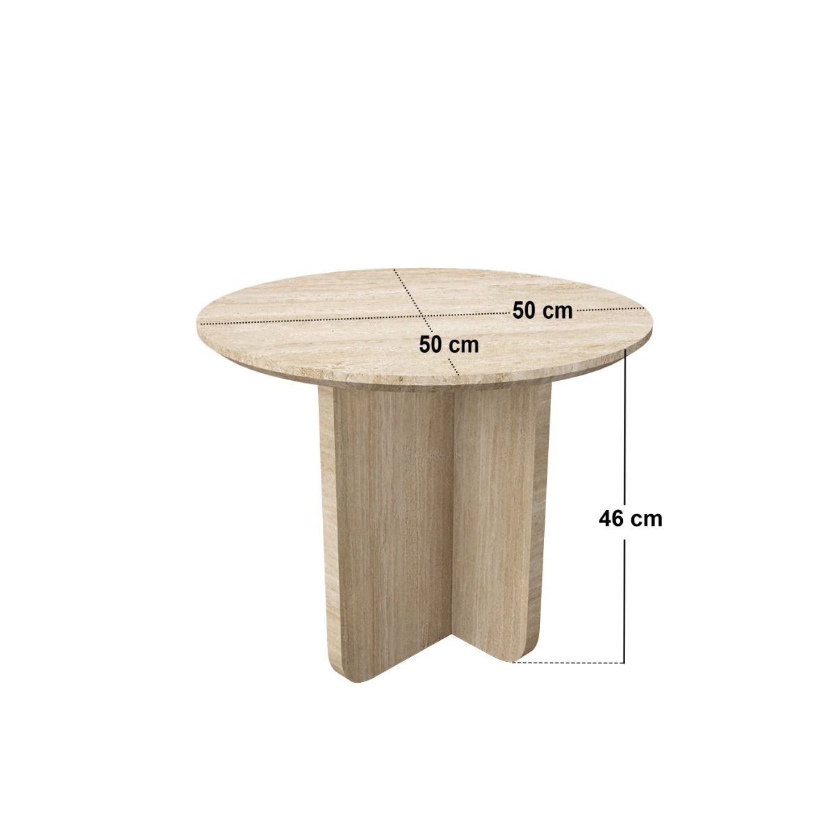 SOLACE+CO Aven Sintered Stone Effect Side Table