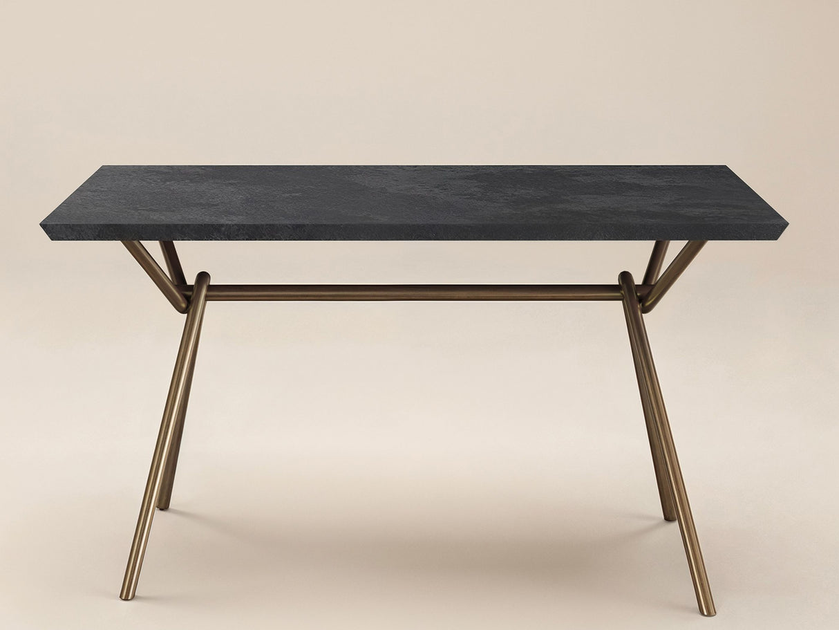 SOLACE+CO Lexi Dining Table with 4 Isla Swivel Dining Chairs Brown Fabric