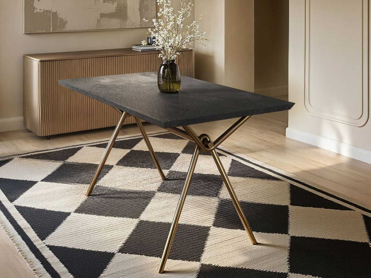 SOLACE+CO Lexi Rectangular Dining Table Black