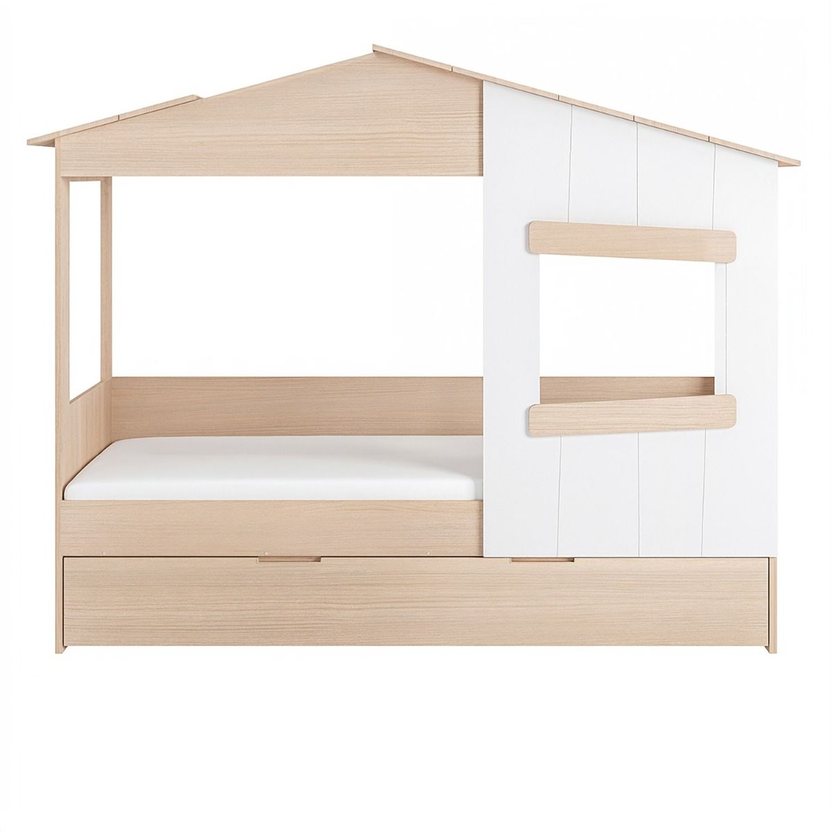 Flair Dreamland House Bed With Trundle Oak & White