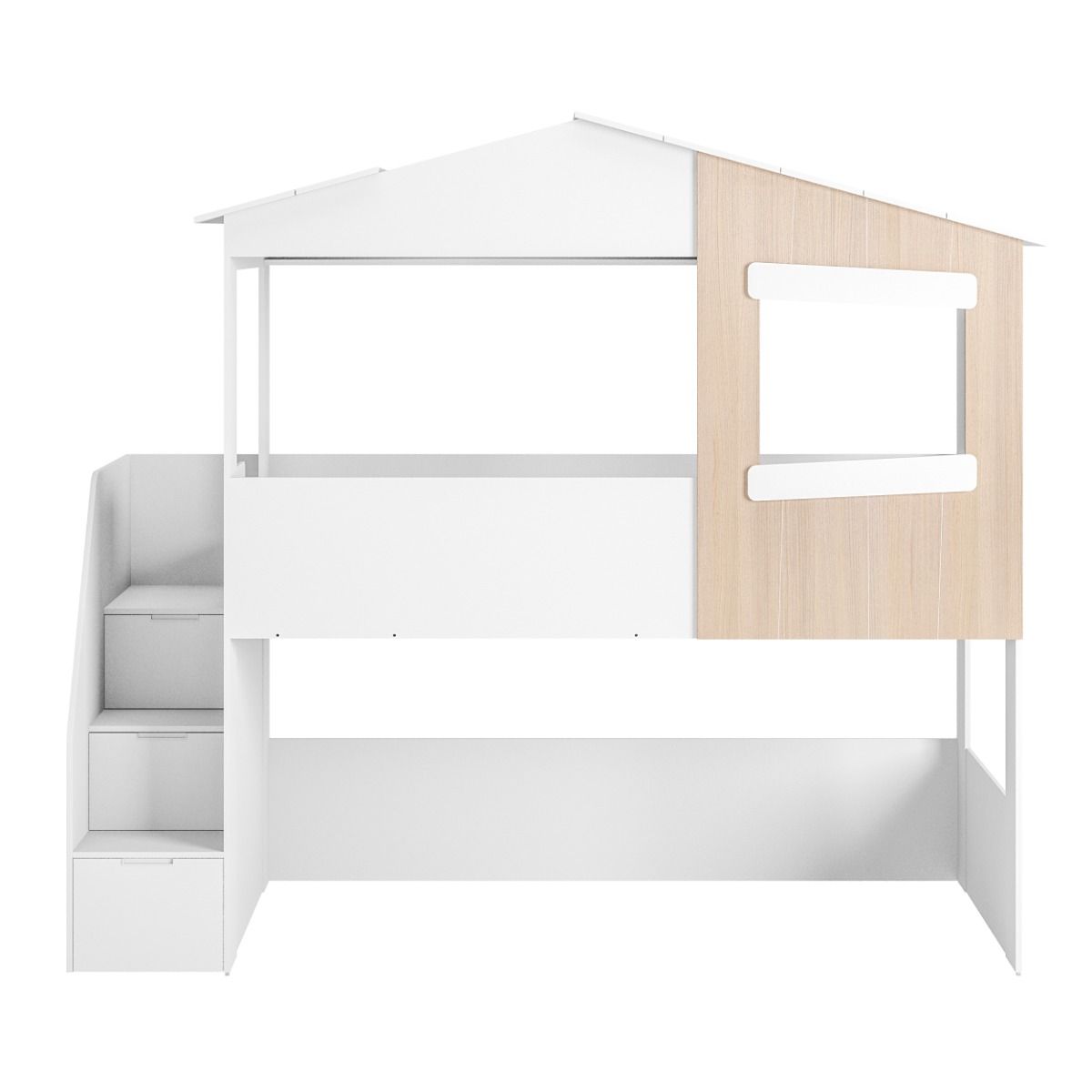 Flair Dreamland House Staircase Mid Sleeper White & Oak