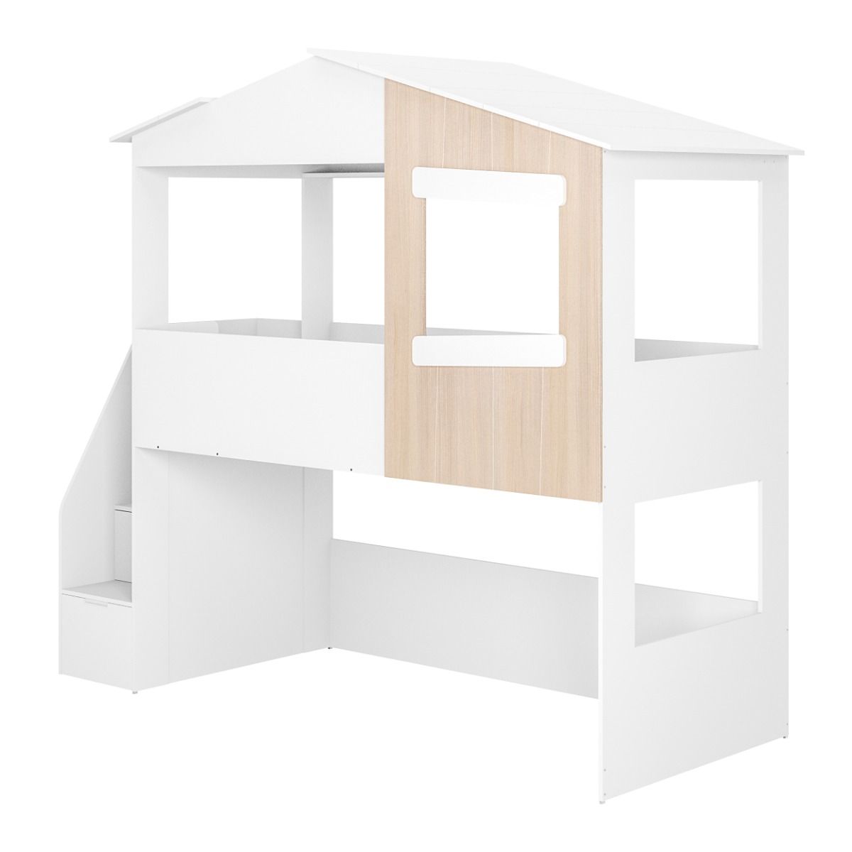 Flair Dreamland House Staircase Mid Sleeper White & Oak