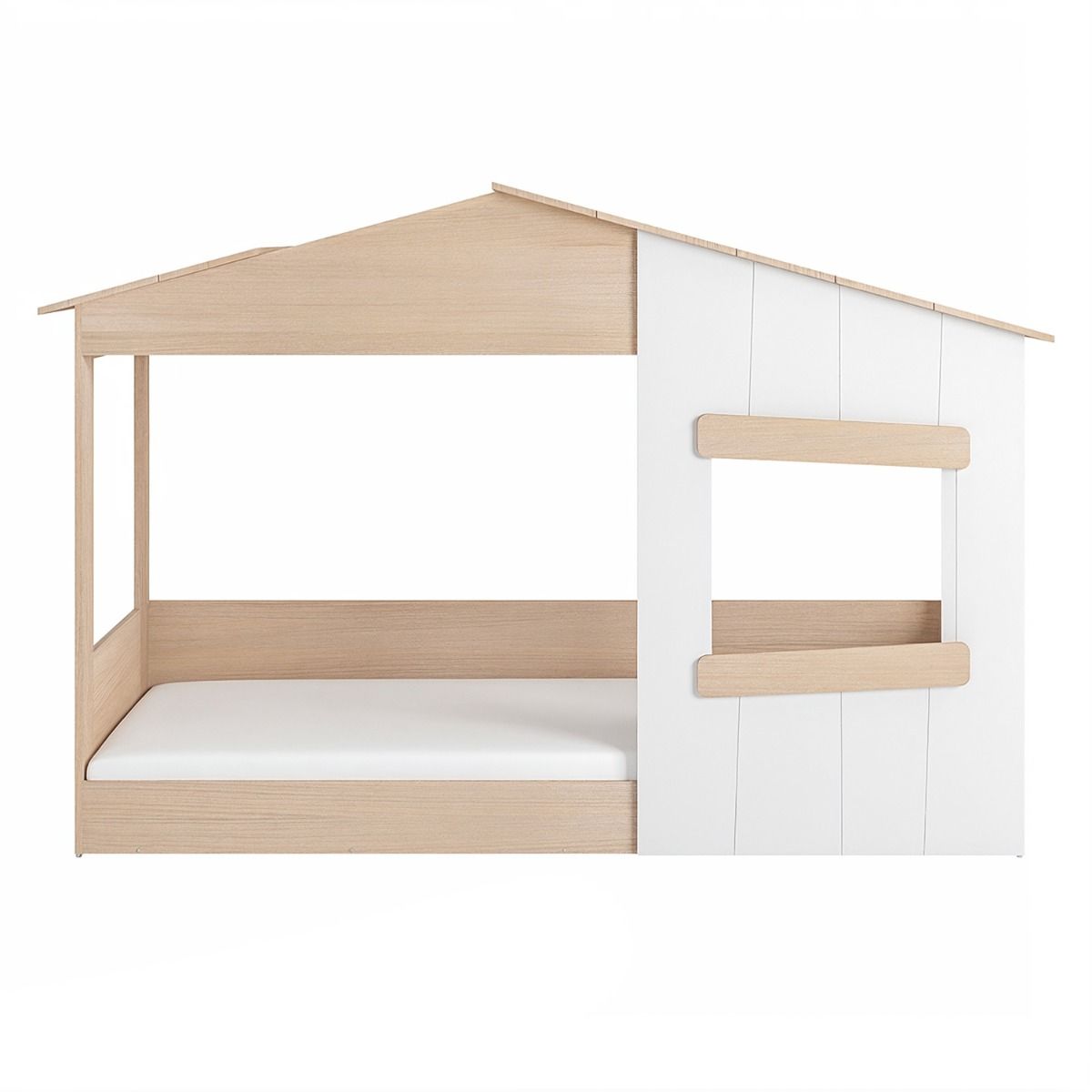 Flair Dreamland Montessori House Floor Bed Oak & White