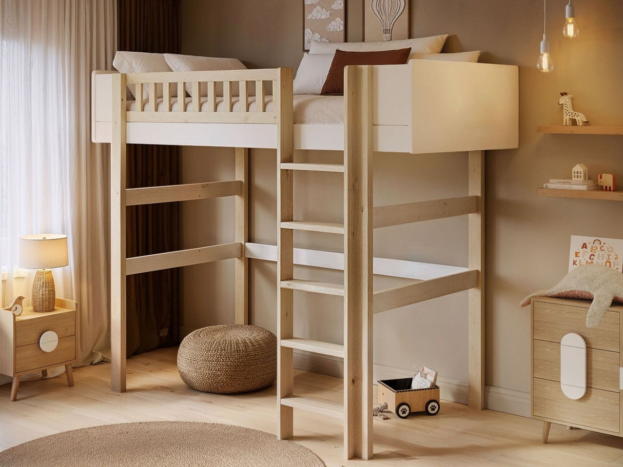 Noomi Kayla High Sleeper Bed White (FSC-Certified)