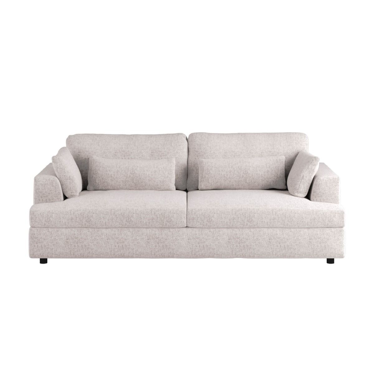 SOLACE+CO Drew 3 Seater Sofa Cream Chenille