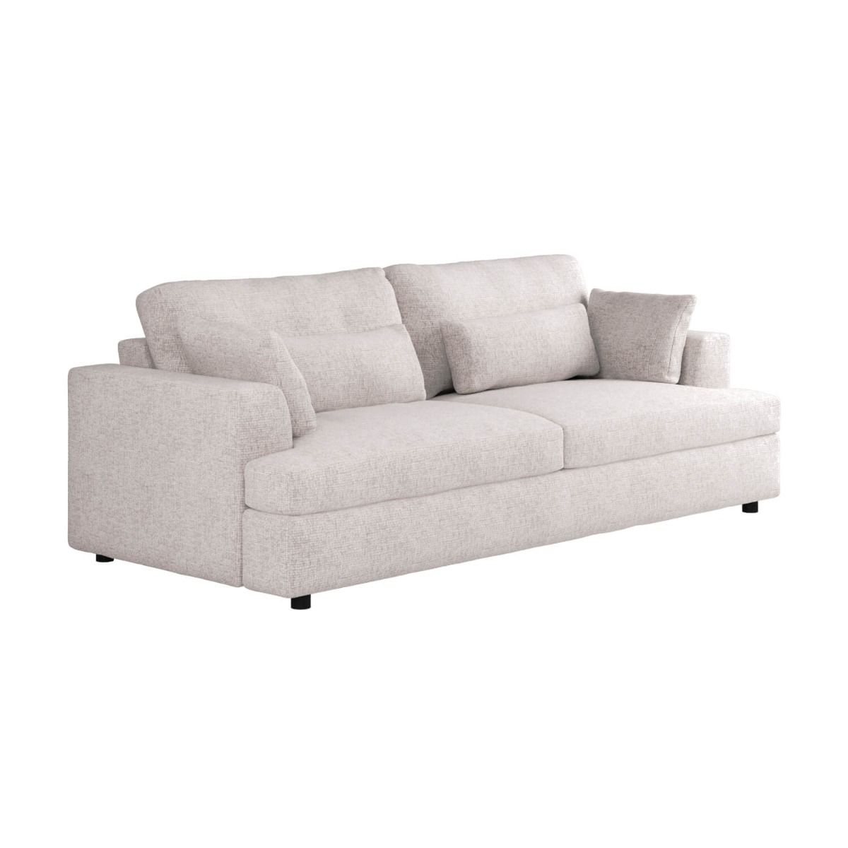 SOLACE+CO Drew 3 Seater Sofa Cream Chenille