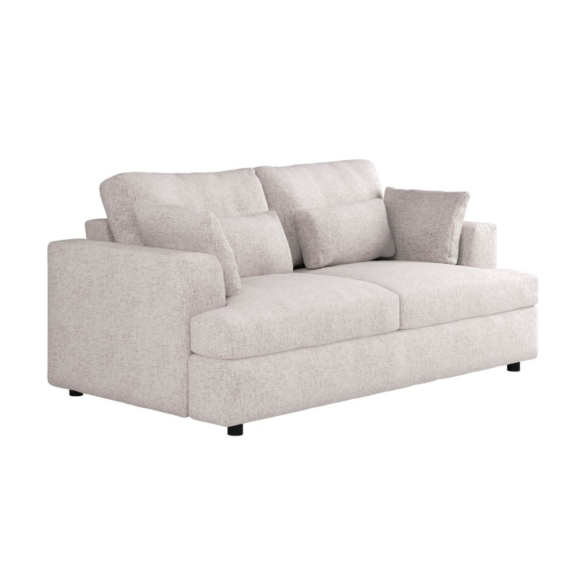 SOLACE+CO Drew 2 Seater Sofa Cream Chenille