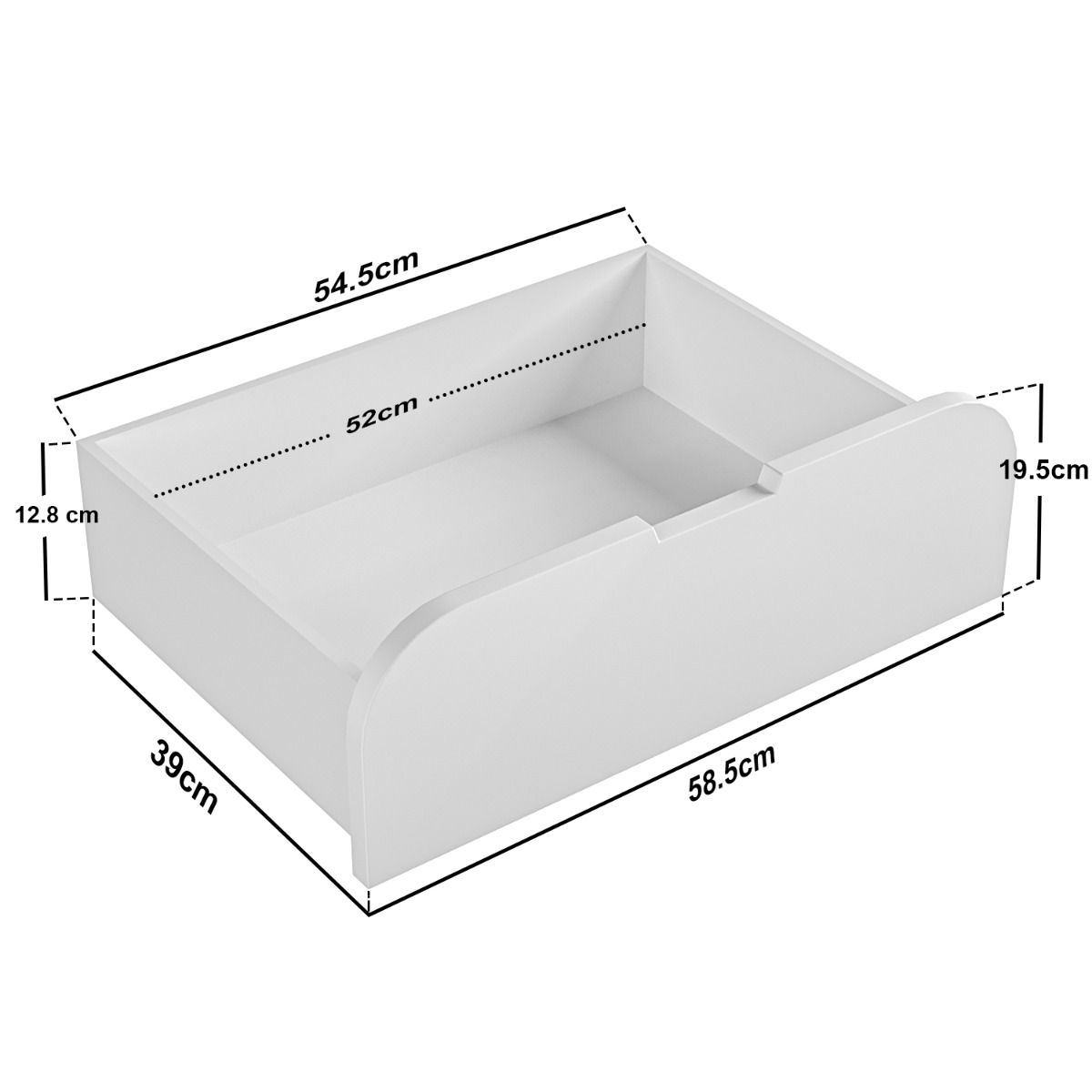 Flair Eddie Staircase Triple Bunk Bed with Storage White