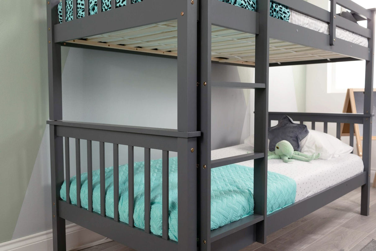 Flair Zoom Wooden Detachable Bunk Bed Grey