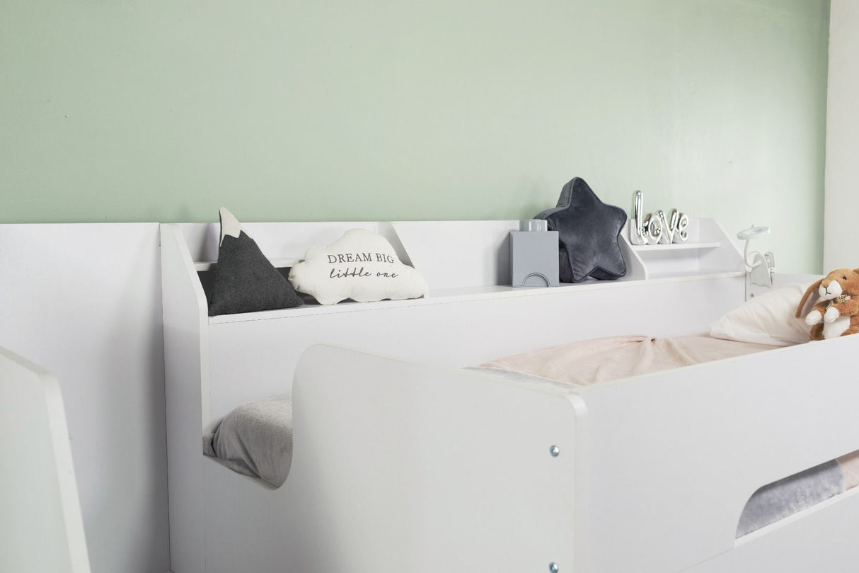 Flair Slick Staircase Bunk Bed with Storage White