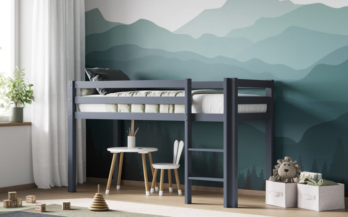 Flair Wooden Elara Shorty Mid Sleeper Grey