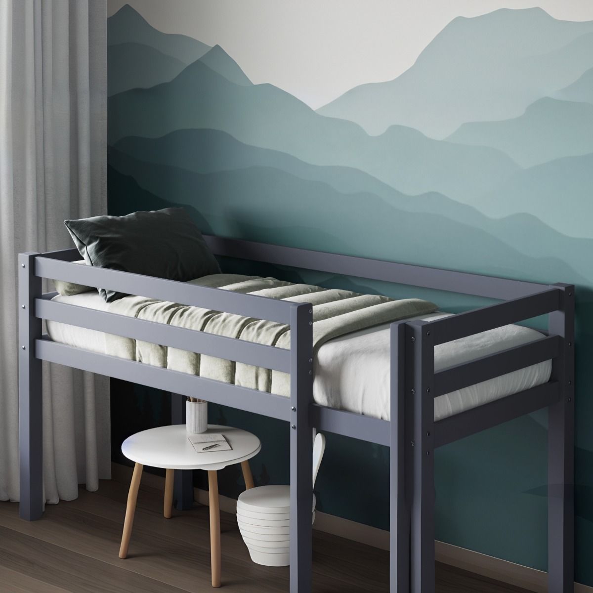 Flair Wooden Elara Shorty Mid Sleeper Grey