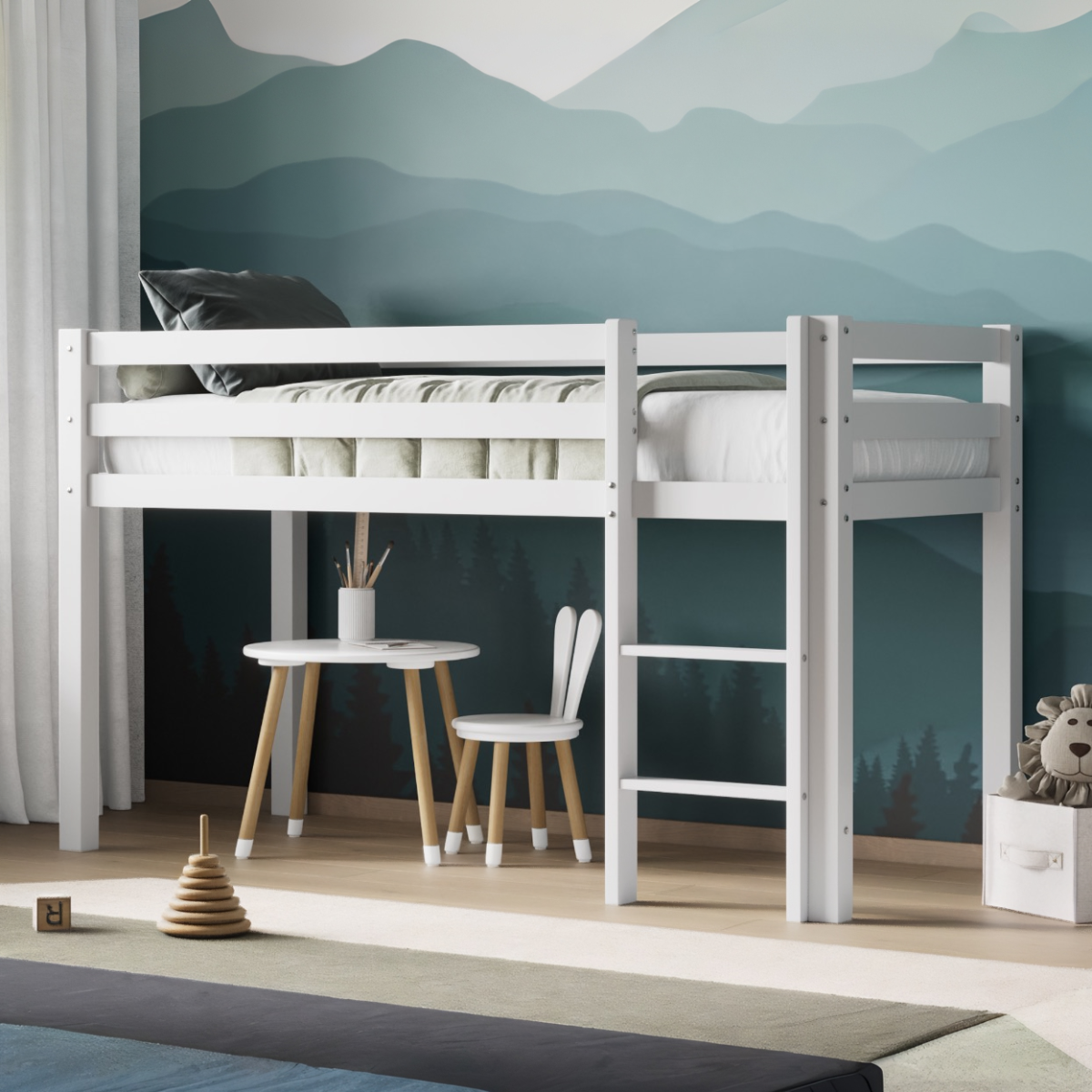 Flair Wooden Elara Shorty Mid Sleeper White