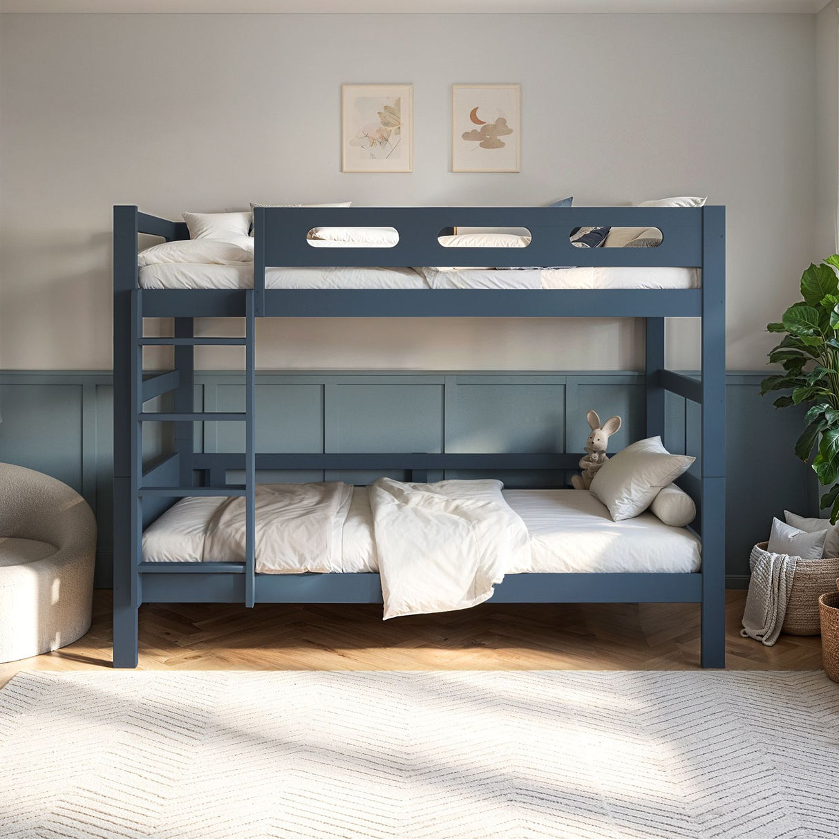 Flair Elijah Detachable Wooden Bunk Bed Blue