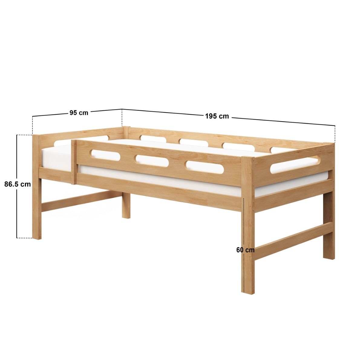 Flair Elijah Detachable Wooden Bunk Bed Natural