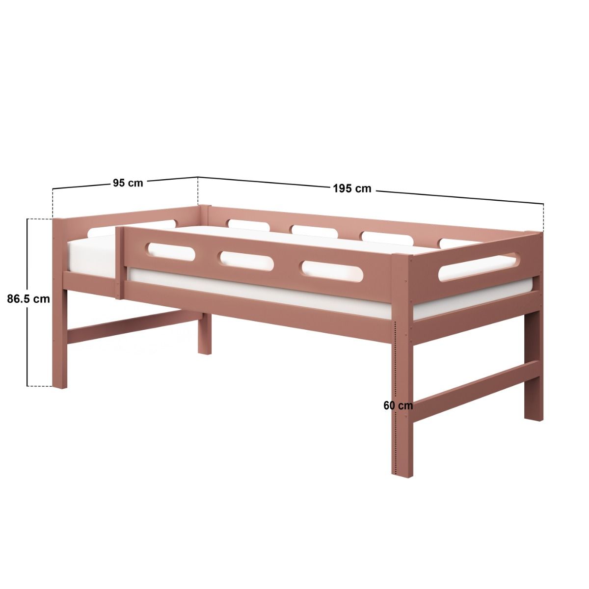 Flair Elijah Detachable Wooden Bunk Bed Pink