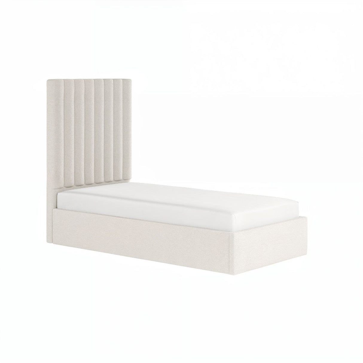 Flair Everley Single Ottoman Bed Cream Boucle