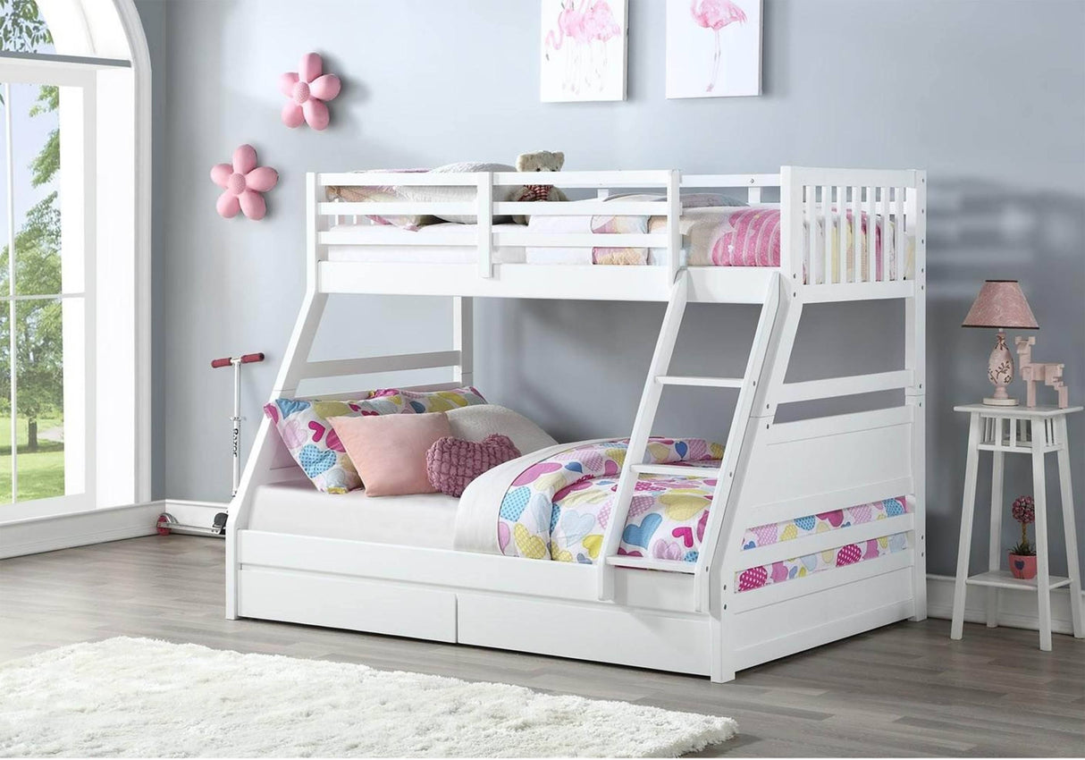 Flair Ollie Triple Bunk Bed with Drawers White