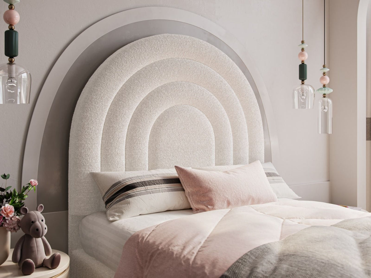 Flair Ava Single Ottoman Bed Cream Boucle