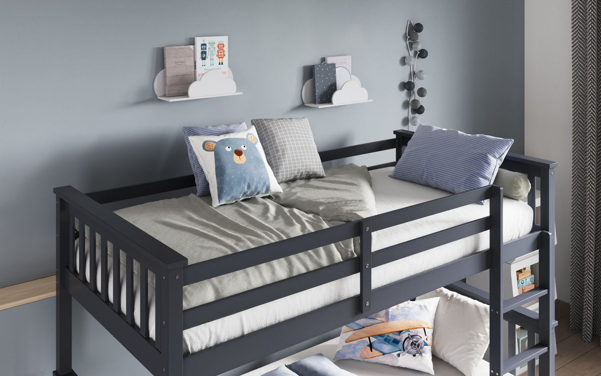 Flair Zoom Wooden Detachable Bunk Bed Grey