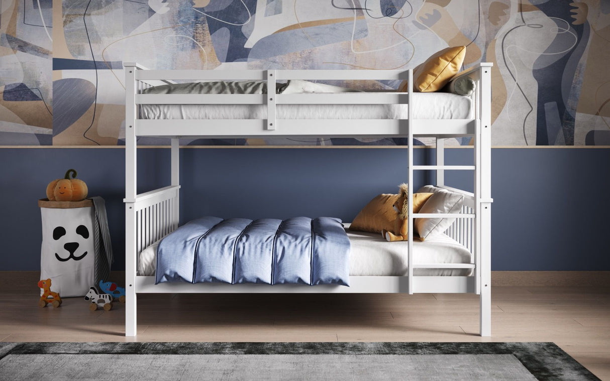 Flair Tetrad Detachable Small Double Bunk Bed White