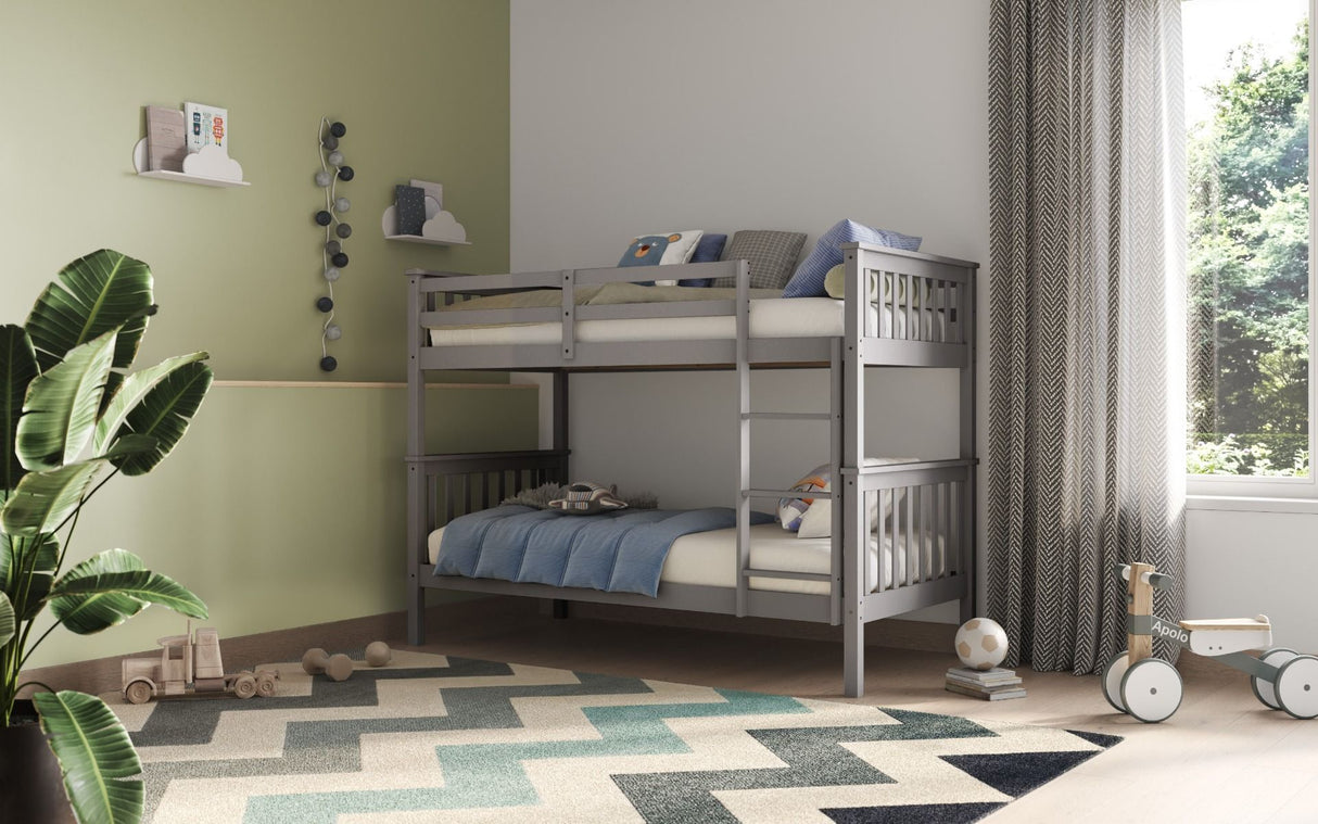 Flair Koop Wooden Detachable Bunk Bed Grey