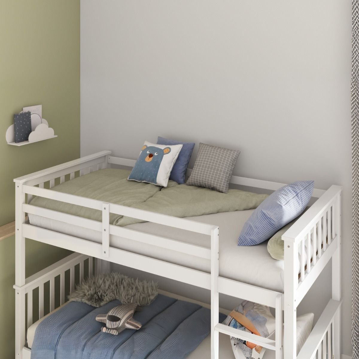 Flair Koop Wooden Detachable Bunk Bed White