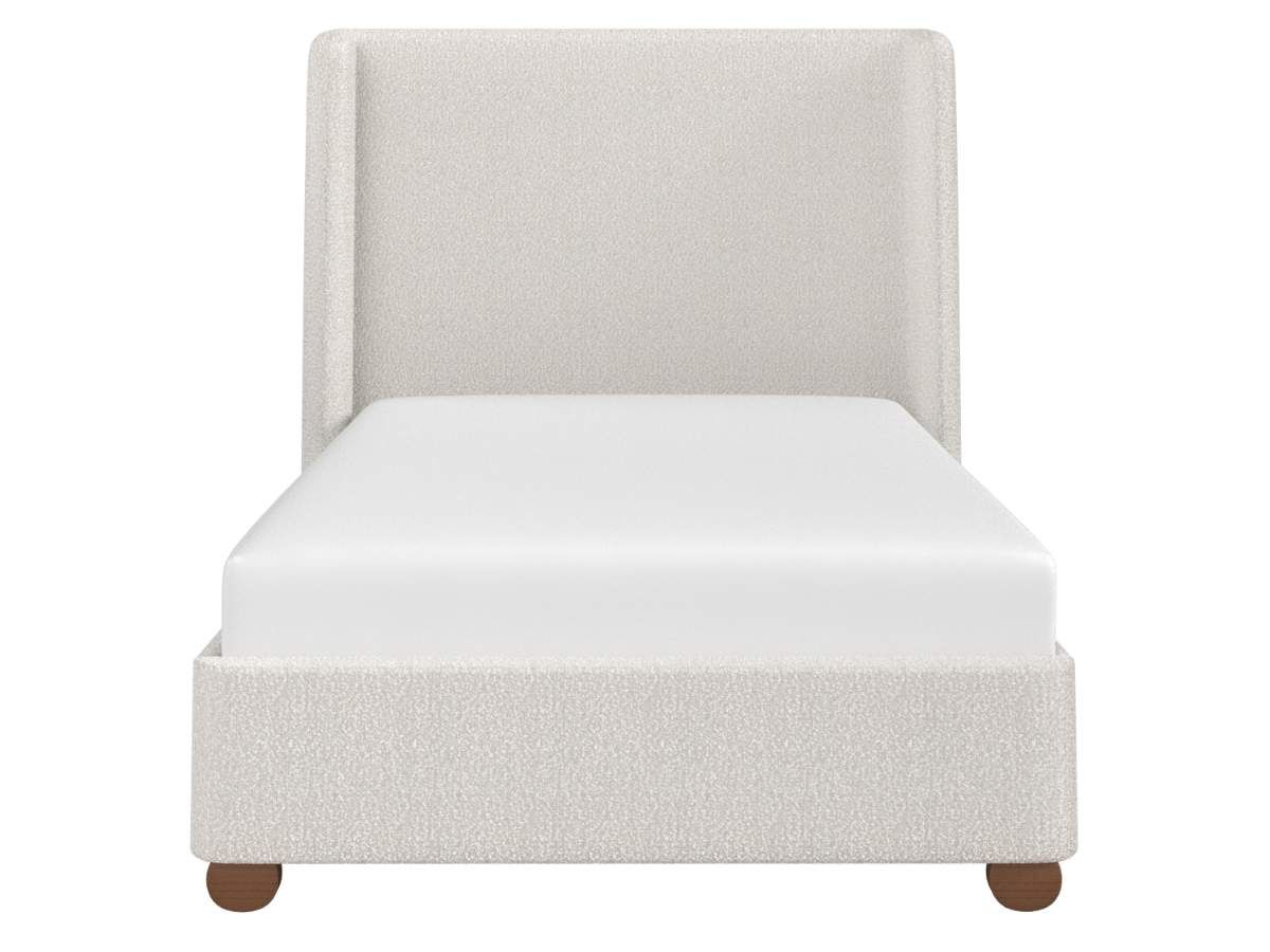 Flair Alma Single Winged Headboard Bed Beige Boucle