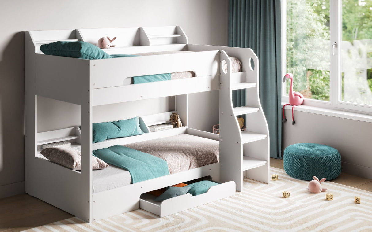 Flair Flick Storage Bunk Bed White