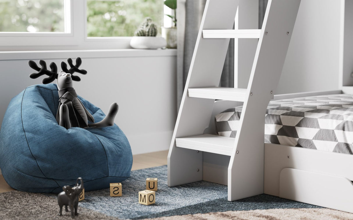 Flair Flick Triple Storage Bunk Bed White