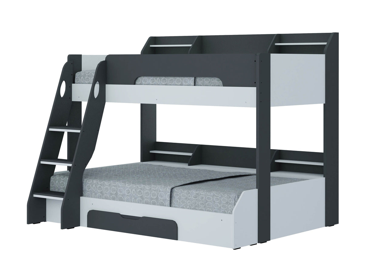 Flair Flick Triple Storage Bunk Bed Grey