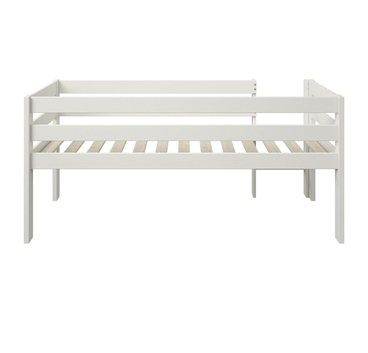 Noomi Solid Wood Shorty Mid Sleeper with Crate Drawers White (FSC-Certified)