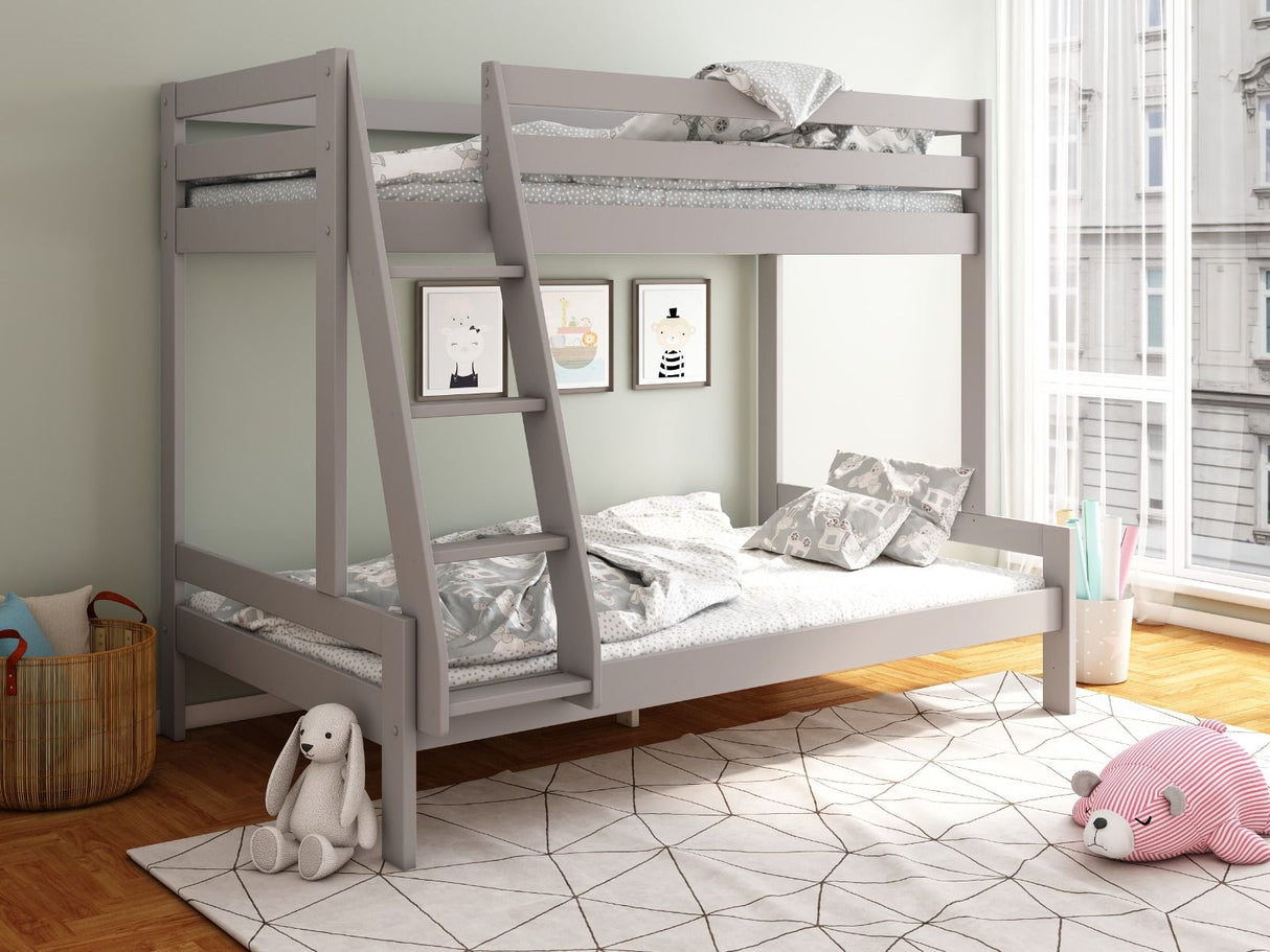 Noomi Nora Solid Wood Triple Bunk Bed Grey (FSC-Certified)