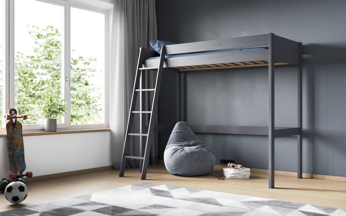 Noomi Tera Solid Wood High Sleeper Grey (FSC-Certified)