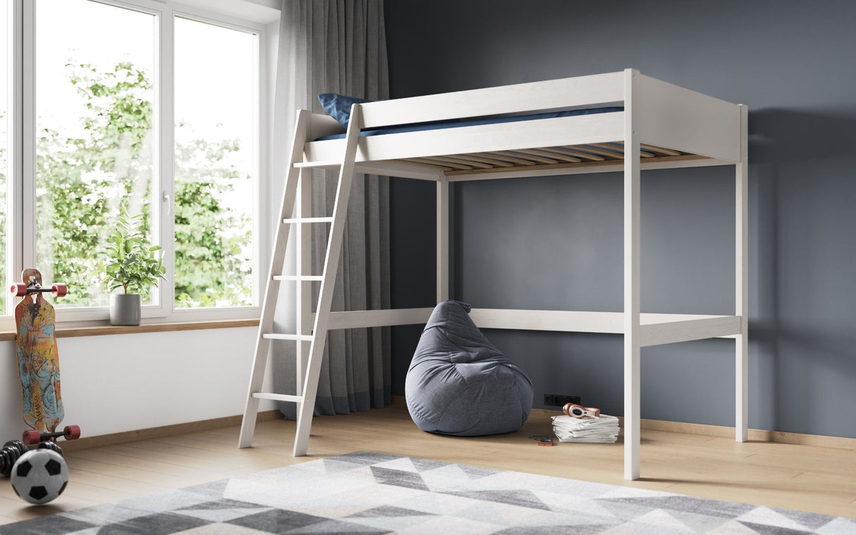 Noomi Tera Solid Wood Small Double High Sleeper White (FSC-Certified)