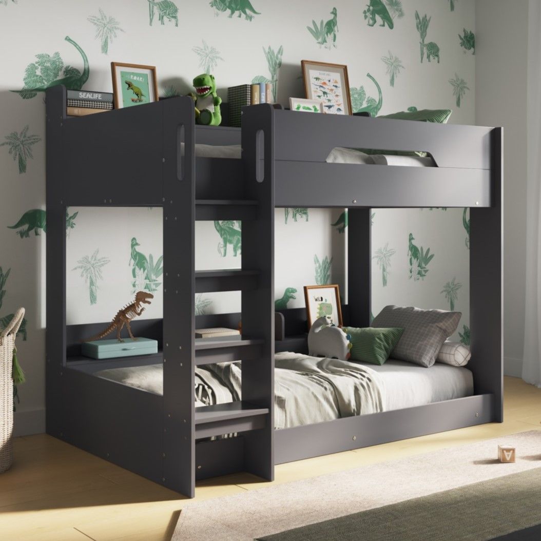 Flair Gravity Bunk Bed with Shelves Grey